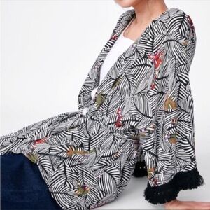 Zara Fringe Sleeve Kimono